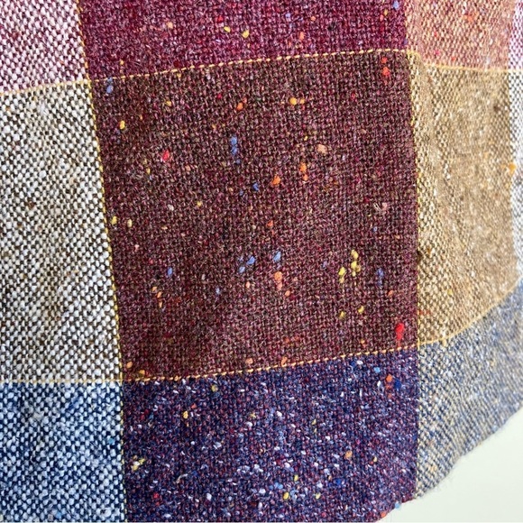 Willow Ridge Vintage Tweed Plaid Wool Blend Open Front Blazer Jacket Academia - Picture 12 of 16